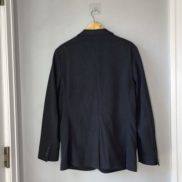 01.Algo Mens Navy Blazer 2 Button Double Vent 100% Cotton - Picture 2 of 11